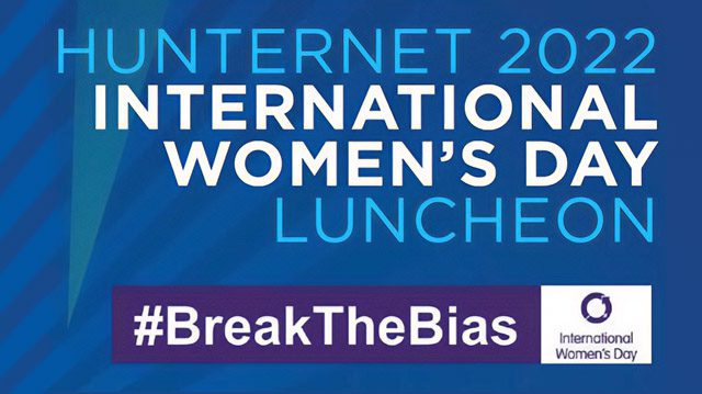Promotional image highlighting HunterNet 2022 international women's day luncheon