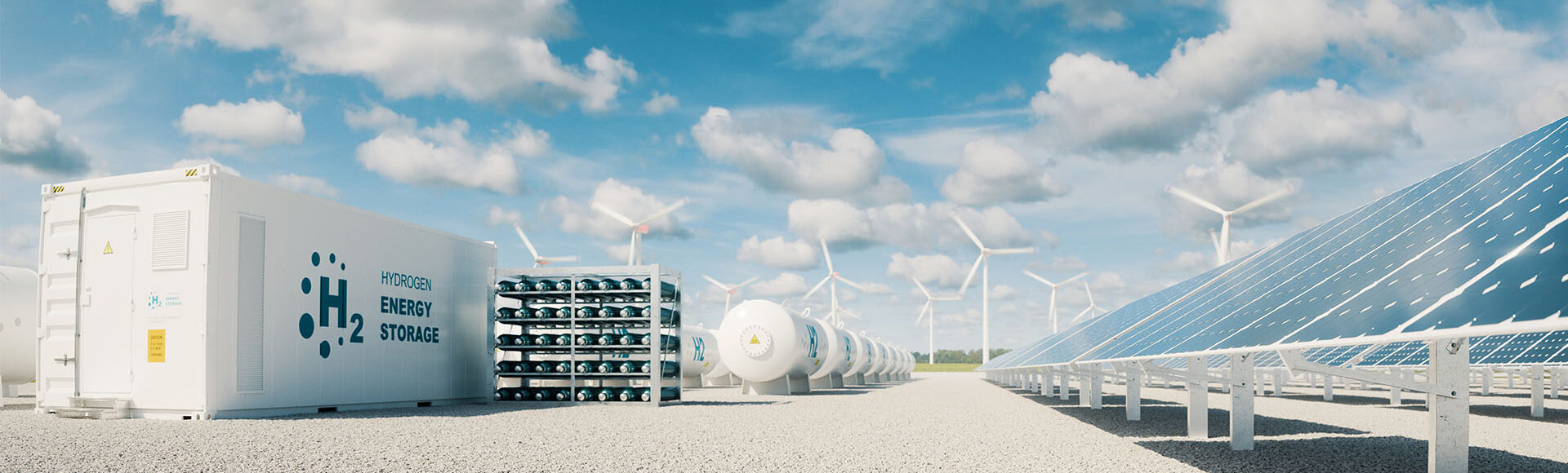 hydrogen energy storage, solar panels