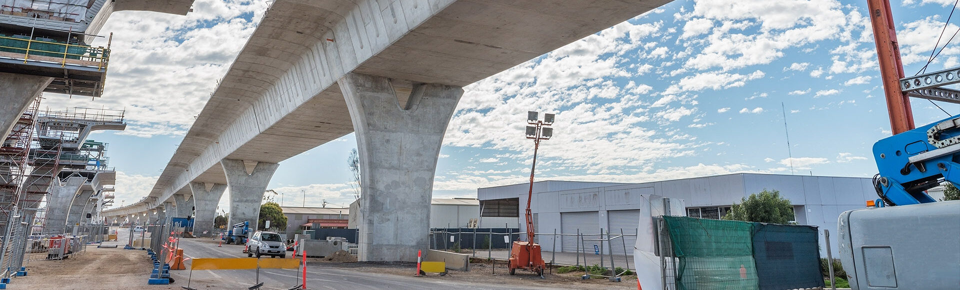 ongoing infrastructure construction project