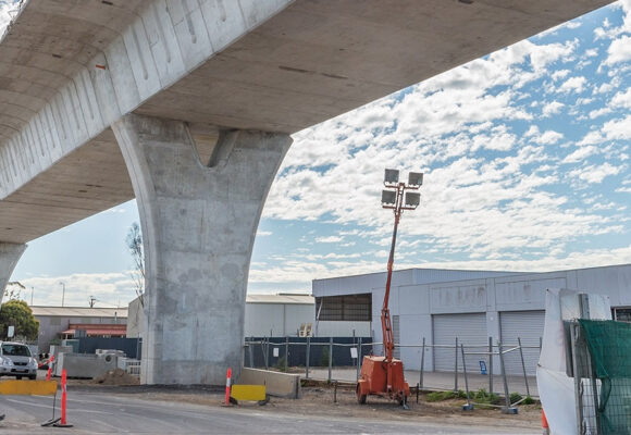 ongoing infrastructure construction project